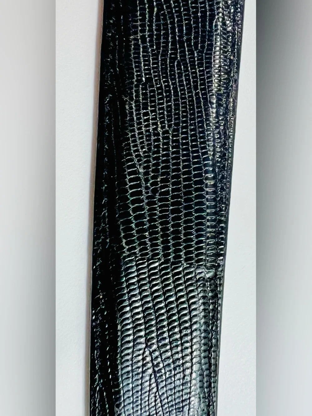 Allen Edmunds Men’s Exotic Teju Lizard Hide And Leather Belt Size 36/90, No. 261